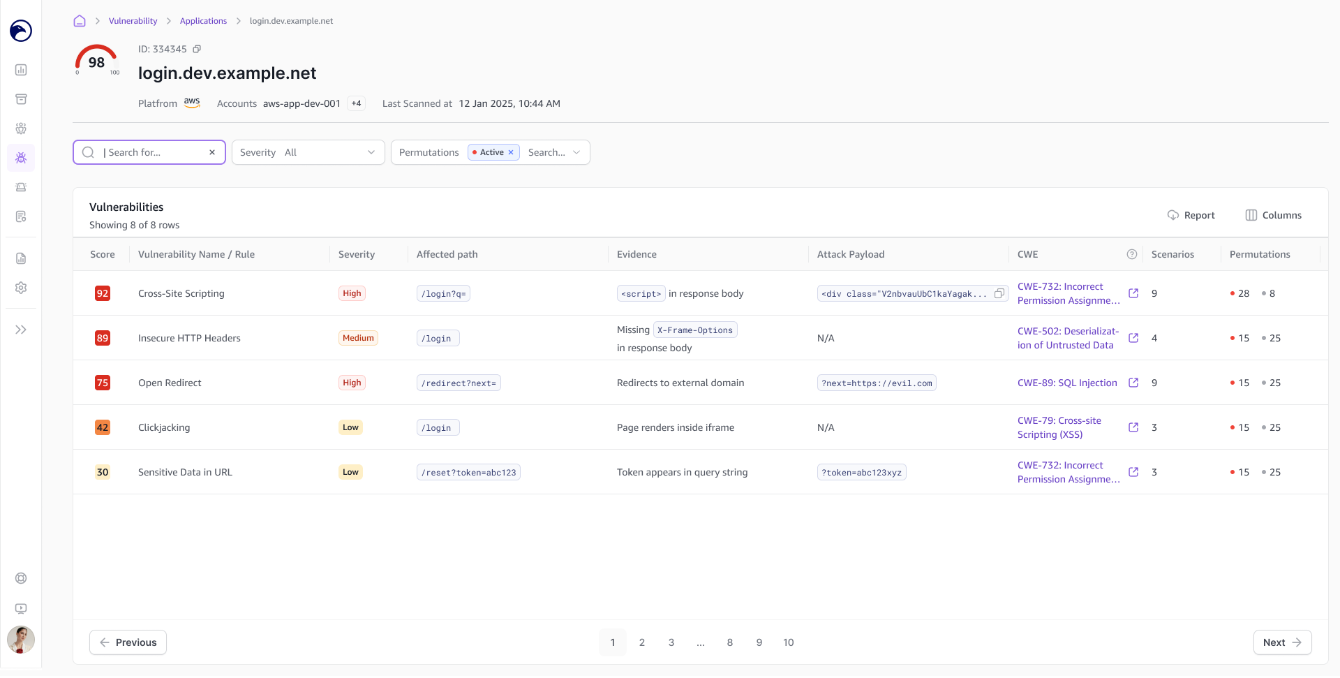 Application Vulnerabilities