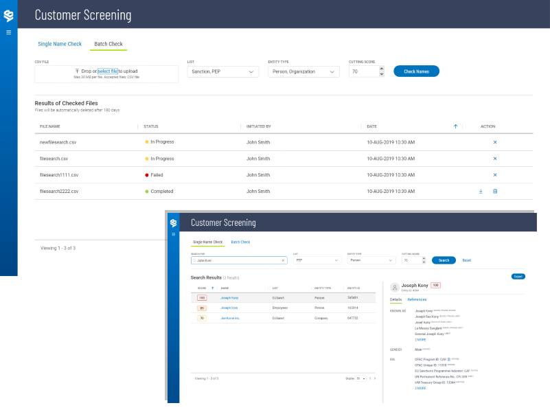 Flexible Customer Screening